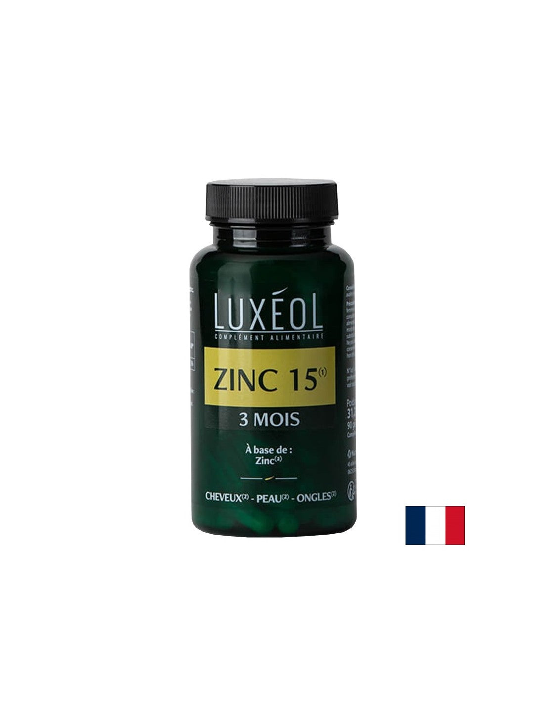 Zinc (citrate) for immunity, hair and skin, 15 mg x 90 capsules