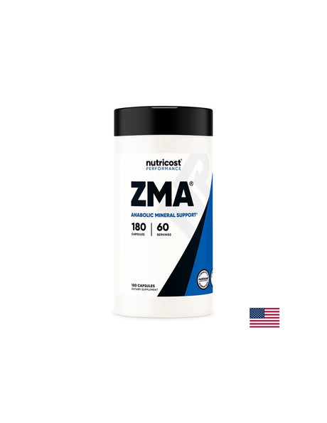 Цинк, магнезий и витамин В6 - ZMA, 180 капсули Nutricost - Feel You