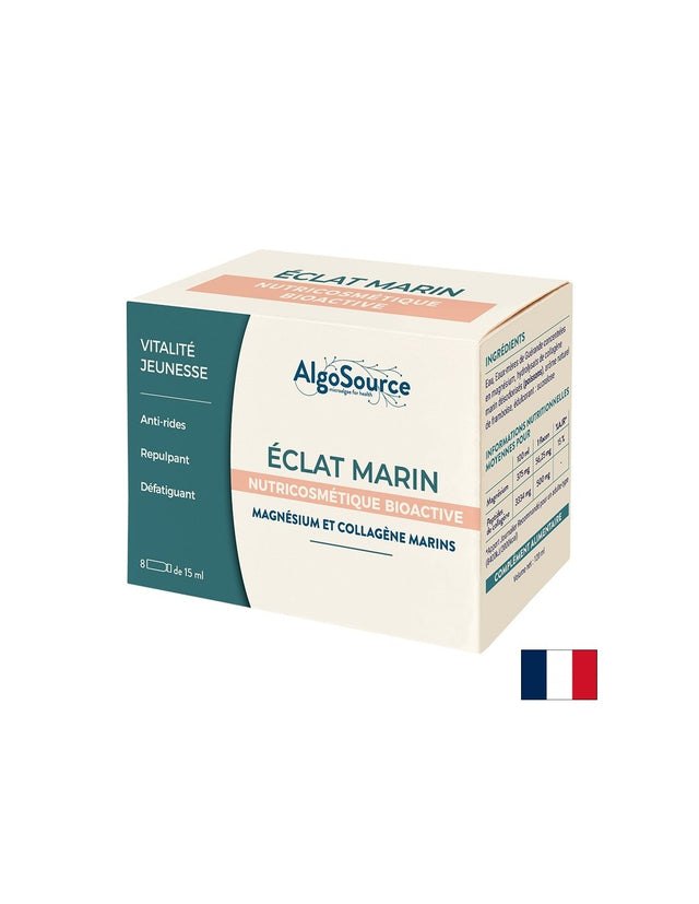 Магнезий + колагенови пептиди – Éclat Marin, за здрави и красиви кожа, коса, нокти и мускули, 8 флакона - Feel You