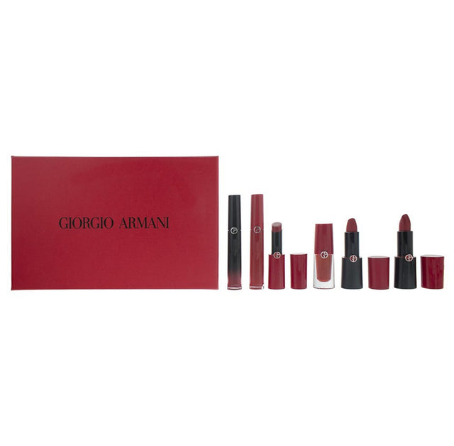 Set Giorgio Armani: Rouge d'Armani, Matte, Cream Lipstick, 400, Four Hundred, 4 g + Lip Maestro, Lip Stain, Liquid Lipstick, 400, 6.5 ml + Lip Magnet, Liquid Lipstick, 400, 3.9 ml + Ecstasy Lacquer , Shining, Lip Gloss, 400, 3 ml + Rouge d'Armani, Crea... - Feel You