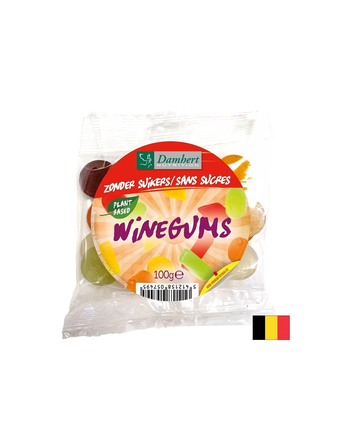 Chewy fruit candies (sugar-free), 100 g