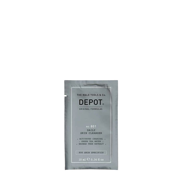 Depot, 800 Skin Specifics No. 801, Активиран въглен, Детоксикиращ, Почистващ гел, За лице, 10 мл