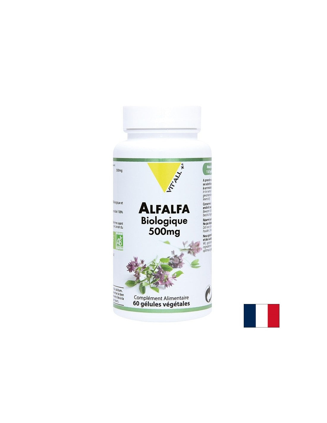 Detoxifier, source of valuable nutrients - Alfalfa BIO, 500 mg x 60 capsules