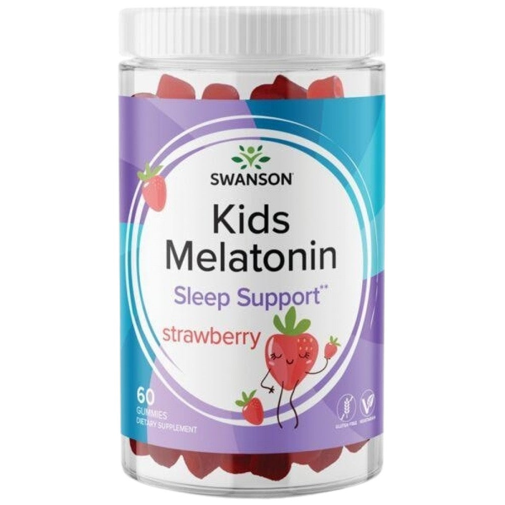 Kids Melatonin Gummies 1 mg | Strawberry 60 Дъвчащи таблетки - Feel You