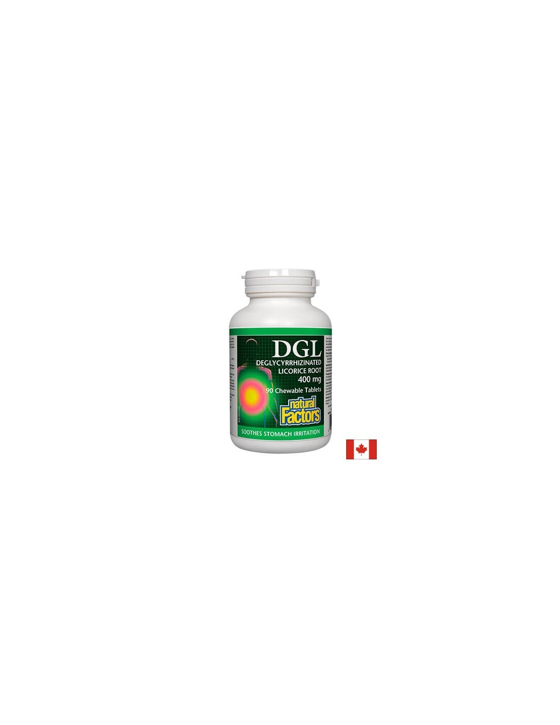 DGL - Deglycyrrhizinated Licorice Root / ДиДжиЕл - Деглициризиран сладник / Женско биле 400 mg х 90 дъвчащи таблетки Natural Factors - Feel You