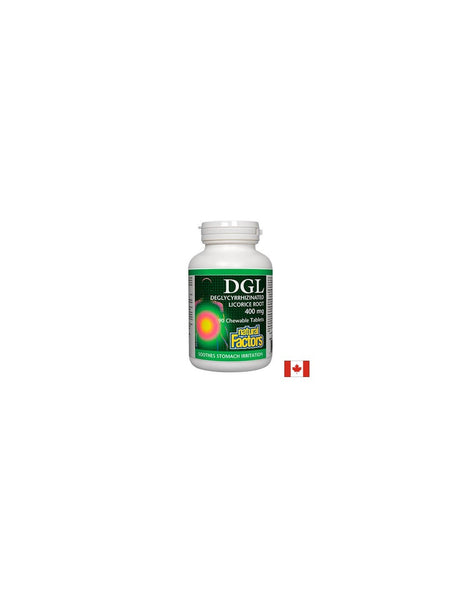 DGL - Deglycyrrhizinated Licorice Root / ДиДжиЕл - Деглициризиран сладник / Женско биле 400 mg х 90 дъвчащи таблетки Natural Factors - Feel You