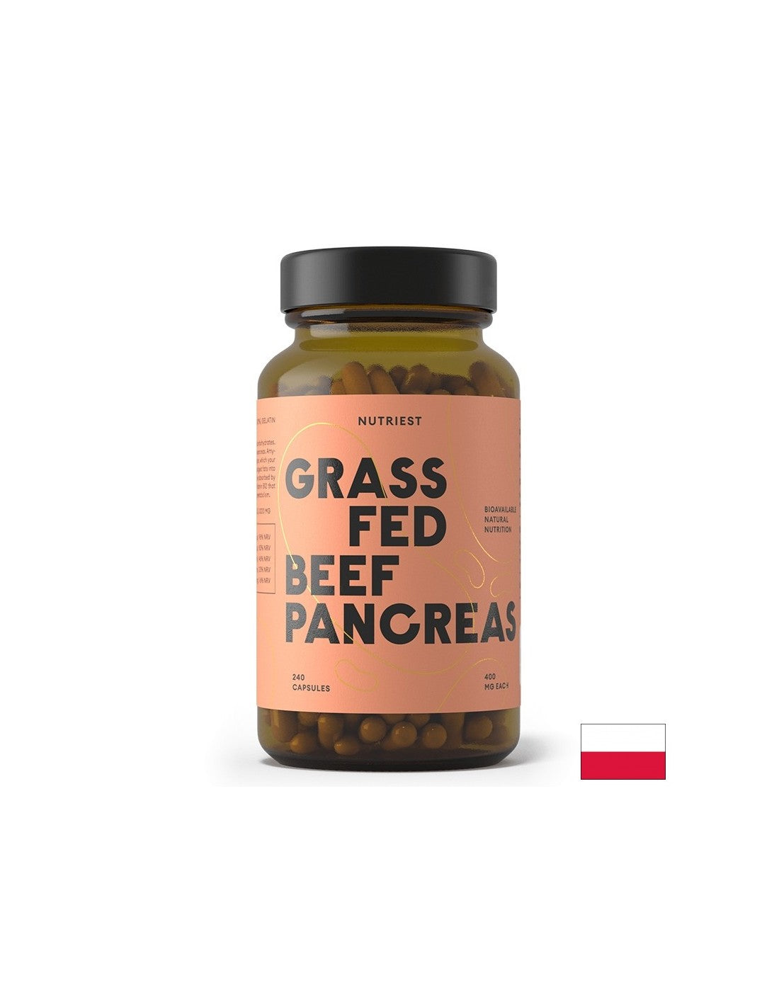 Diabetes - Beef pancreas + liver, 400 mg x 240 capsules