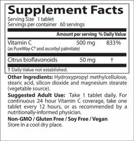 BEST 12-Hour Vitamin C with PureWay-C - 60 Таблетки - Feel You
