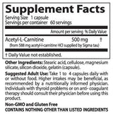 BEST Acetyl-L-Carnitine 500 mg - 60 капсули - Feel You