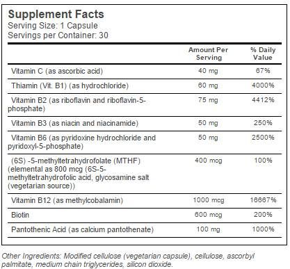 BEST Fully Active B Complex | with Quatrefolic® - 30 capsules