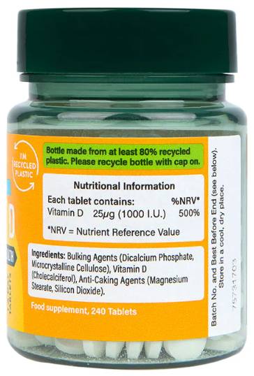 Vitamin D3 1000 IU - 240 Таблетки - Feel You