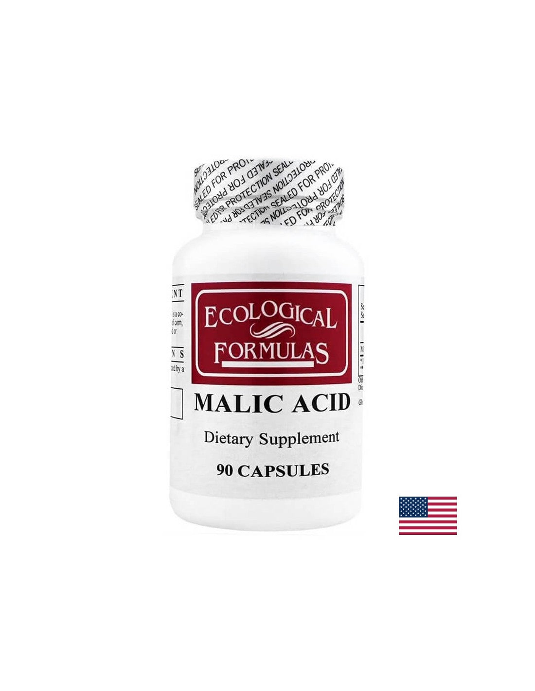 Malic Acid / Ябълчена киселина, 90 капсули Ecological Formulas - Feel You