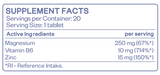 MAGNESIUM EFFERVESCENT - LEMON - 20 Tablets - Feel You