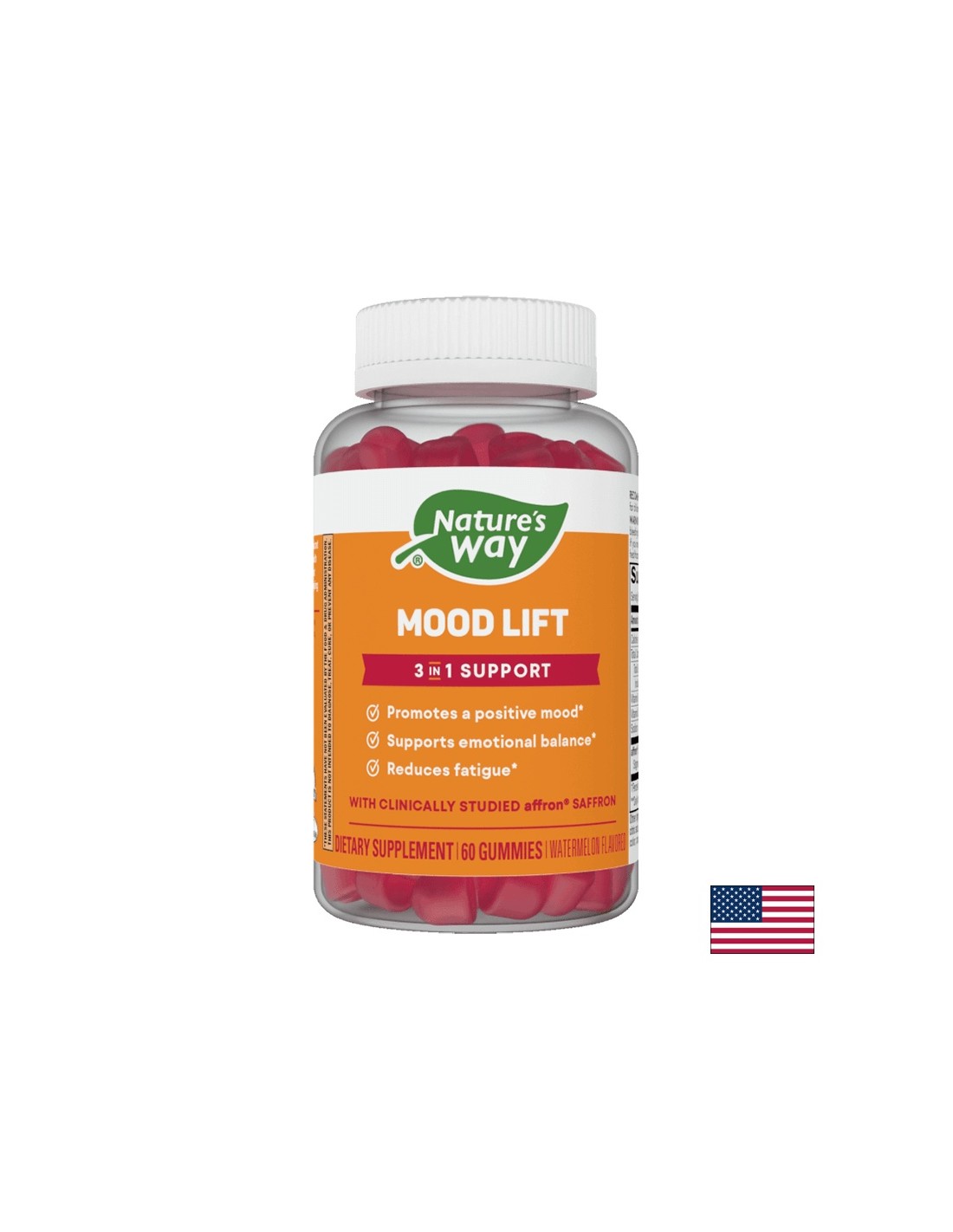 Емоционален баланс и добро настроение - Формула с екстракт от шафран Mood Lift, 60 желирани таблетки Nature’s Way - Feel You