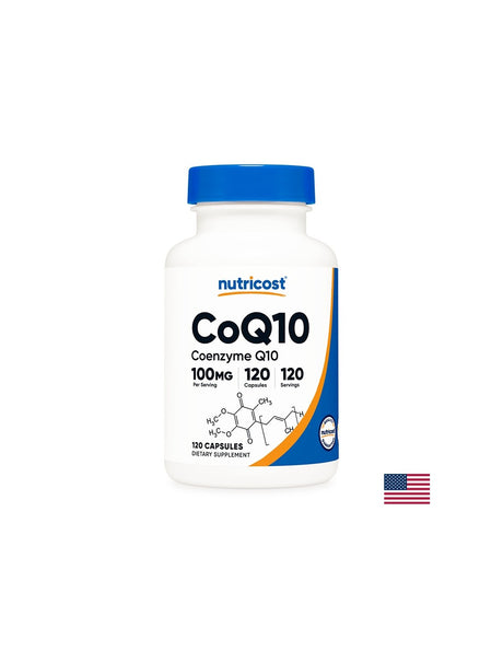 Енергия и здраво сърце -  Коензим Q10, 100 mg x 120 капсули Nutricost - Feel You