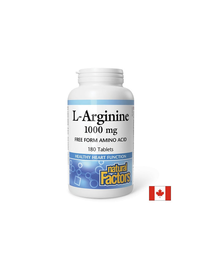 Енергия - Л-Аргинин (L-Arginine), 1000 mg х 180 таблетки Natural Factors - Feel You