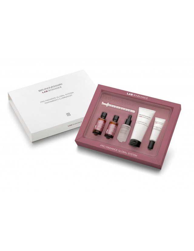 Pro-Radiance Global System Set Bruno Vassari: Lab Radiance, Brightening, Cream, For Face, 100 ml + Lab Radiance, Illuminating, Cream Mask, For Face, 30 ml + Lab Radiance, Exfoliating Cleanser, 30 ml + Lab Radiance, Illuminating, Concentrate, For Face, ... - Feel You
