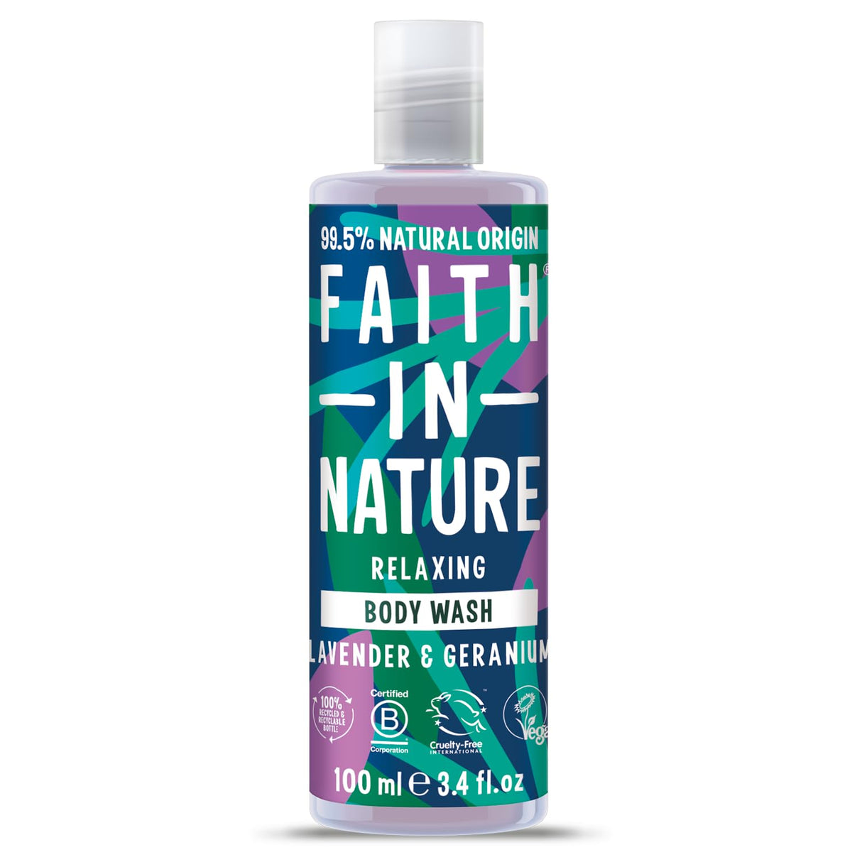 Faith In Nature, Lavender & Geranium, Relaxing, Body Wash, 100 ml