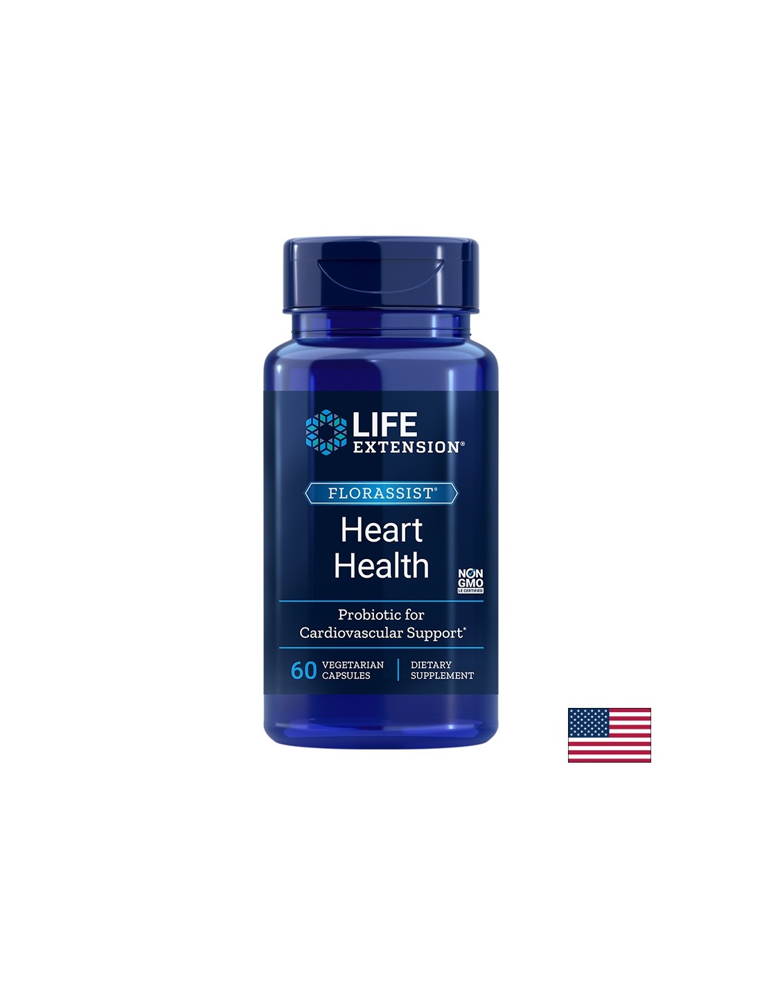 Florassist® Heart Health Probiotic/ Пробиотик в подкрепа на сърцето х 60 капсули