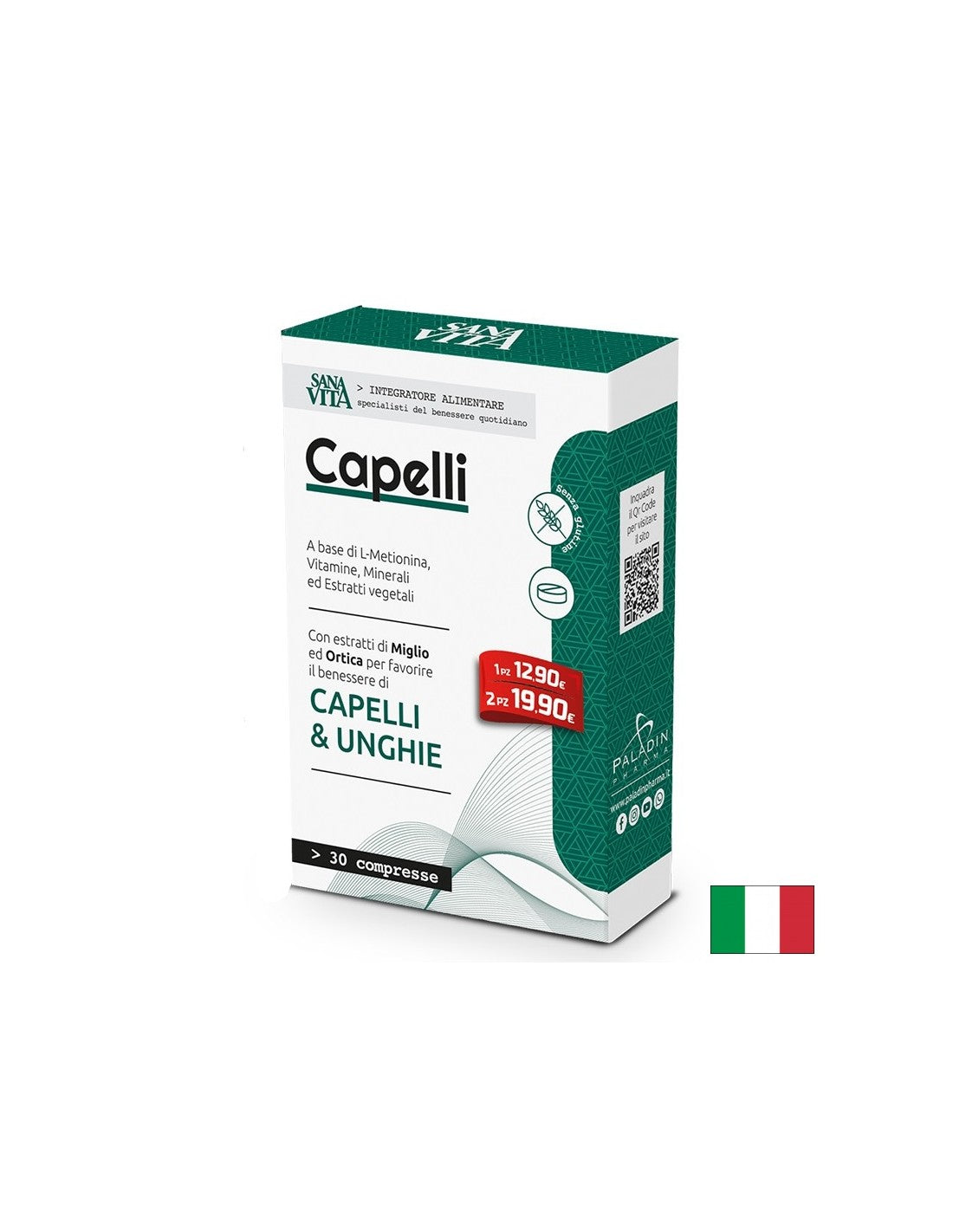 Formula for Hair, Skin and Nails - Sanavita Capelli, 30 tablets