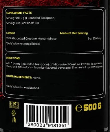 Optimal Supplements - CREATINE Monohydrate 500 g