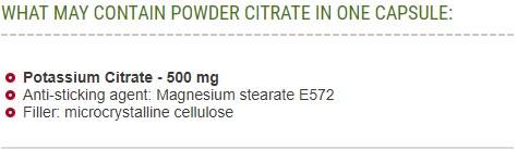 Potassium Citrate 500 mg 60 капсули - Feel You