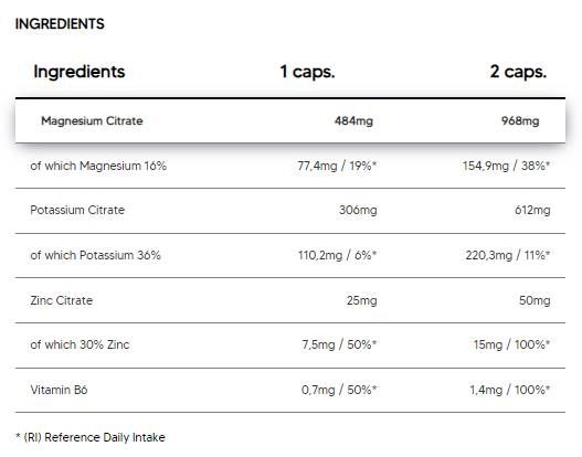 Tri Citrate | Magnesium + Potassium + Zinc - 120 капсули - Feel You