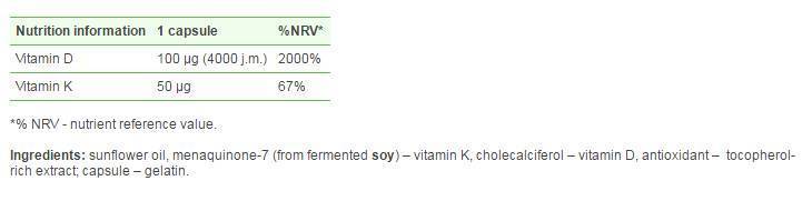 GOLD-Vit D3 + K2 30 капсули - Feel You