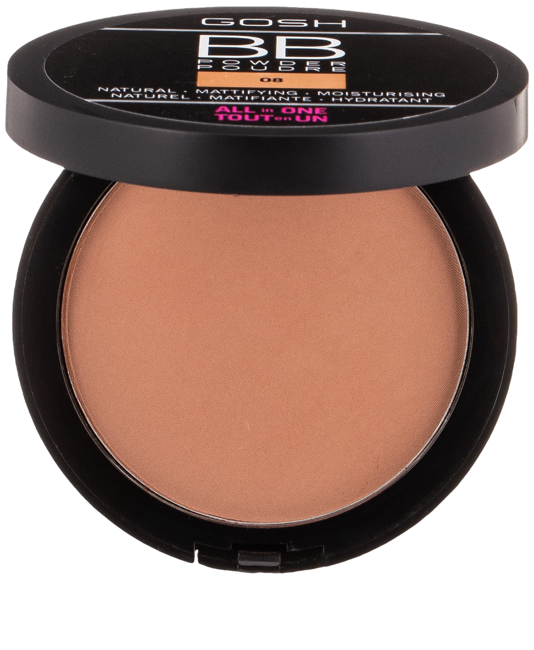 Gosh, All in One, Vegan, Matte Finish, BB Powder, 08, Chestnut, 6.5 g