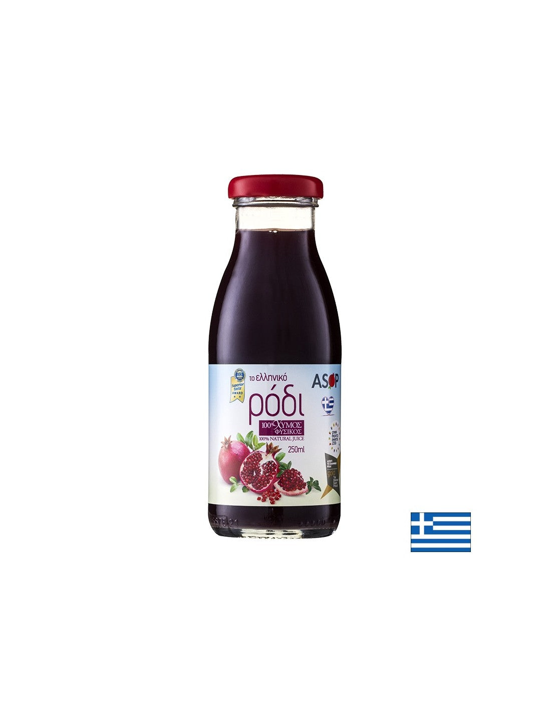 100% natural pomegranate juice – antioxidant and energy tonic, 250 ml