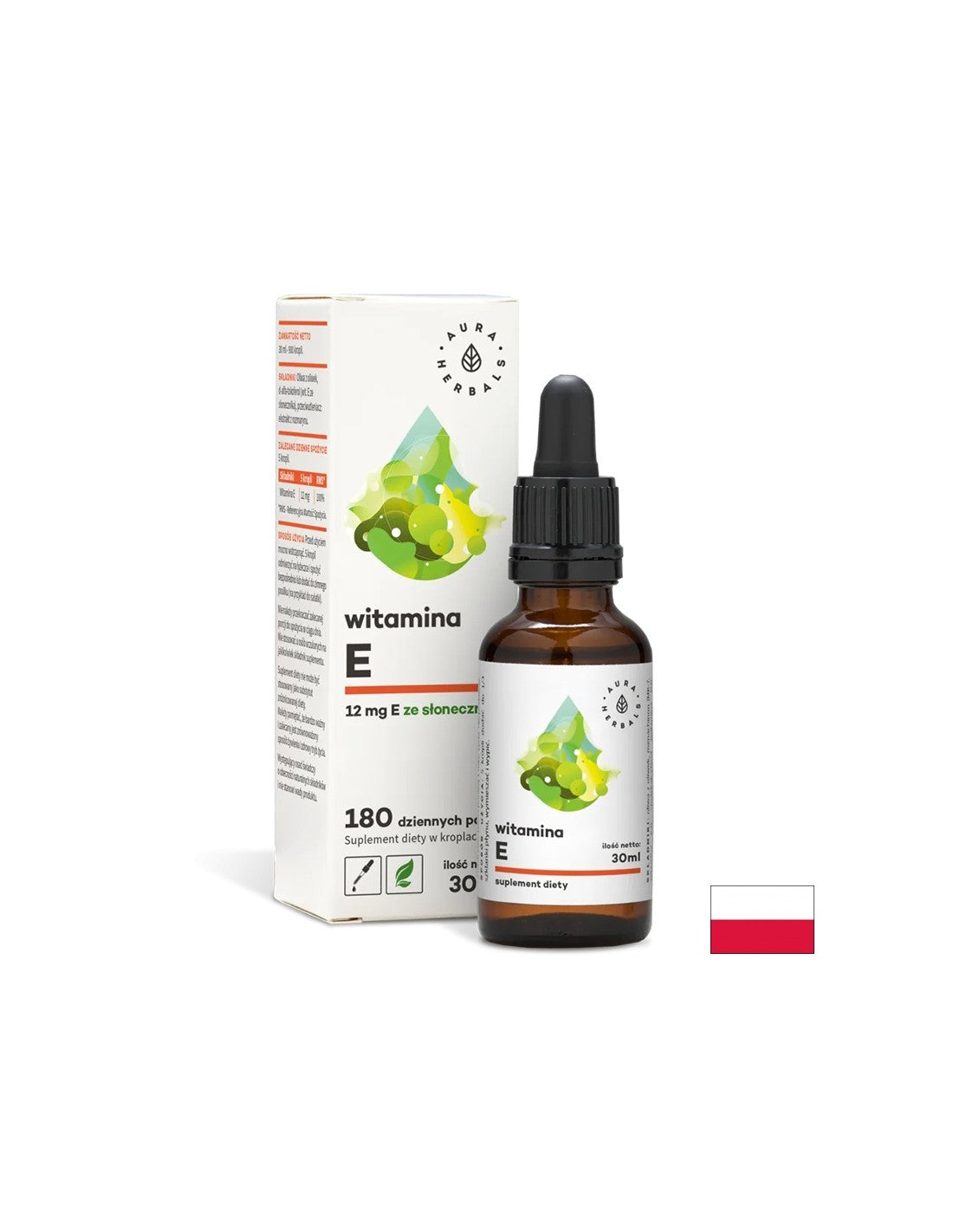 Грижа за косата, кожата и ноктите - Витамин Е, 30 ml капки Aura Herbals - Feel You