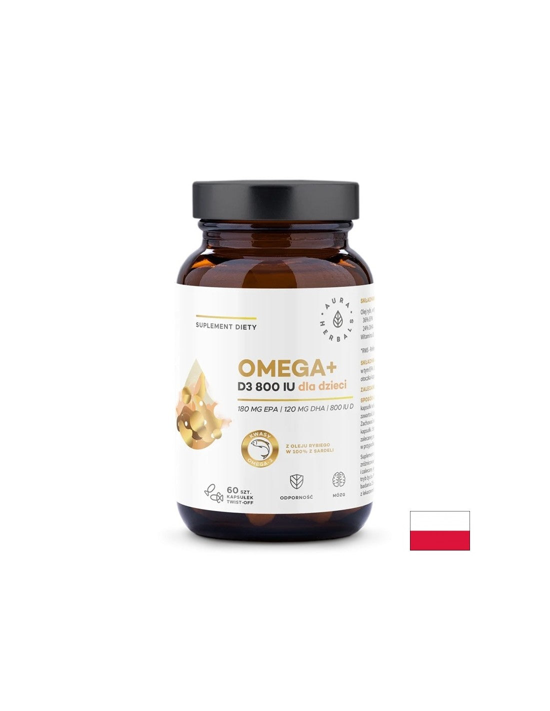Грижа за мозъка и костите - Омега-3 500 mg + Витамин D3 800 IU, 60 капсули - Feel You