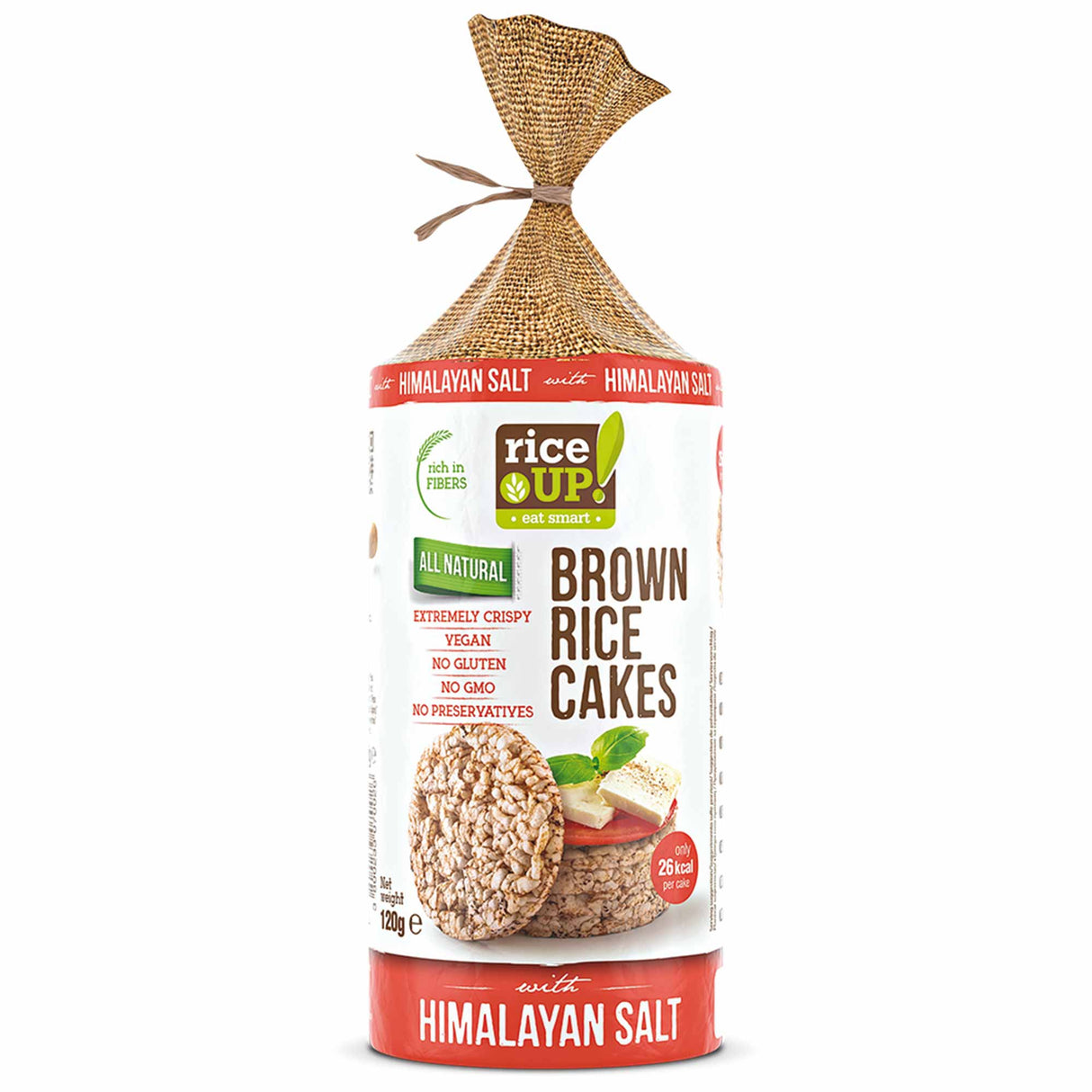RiceUP! Brown Rice Cakes - 120g - Nutra Best Bulgaria