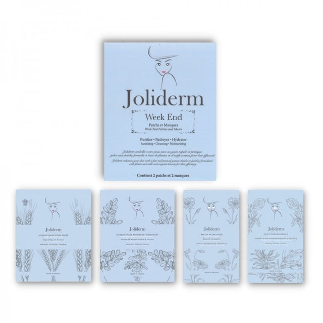 Week End Set Joliderm: Joliderm, Coconut Water, Hydrating, Sheet Mask, For Face + Joliderm, Contouring, Under-Eye Mask Patch + Joliderm, Green Tea, Oxygenating & Purifying, Sheet Mask, For Face + Joliderm, Anti-Blackheads, Local Treatment Patch, For Face - Feel You