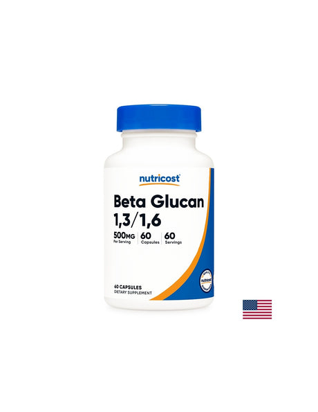 Имунитет - Бета глюкани 1.3/1.6, 500 mg x 60 капсули Nutricost - Feel You