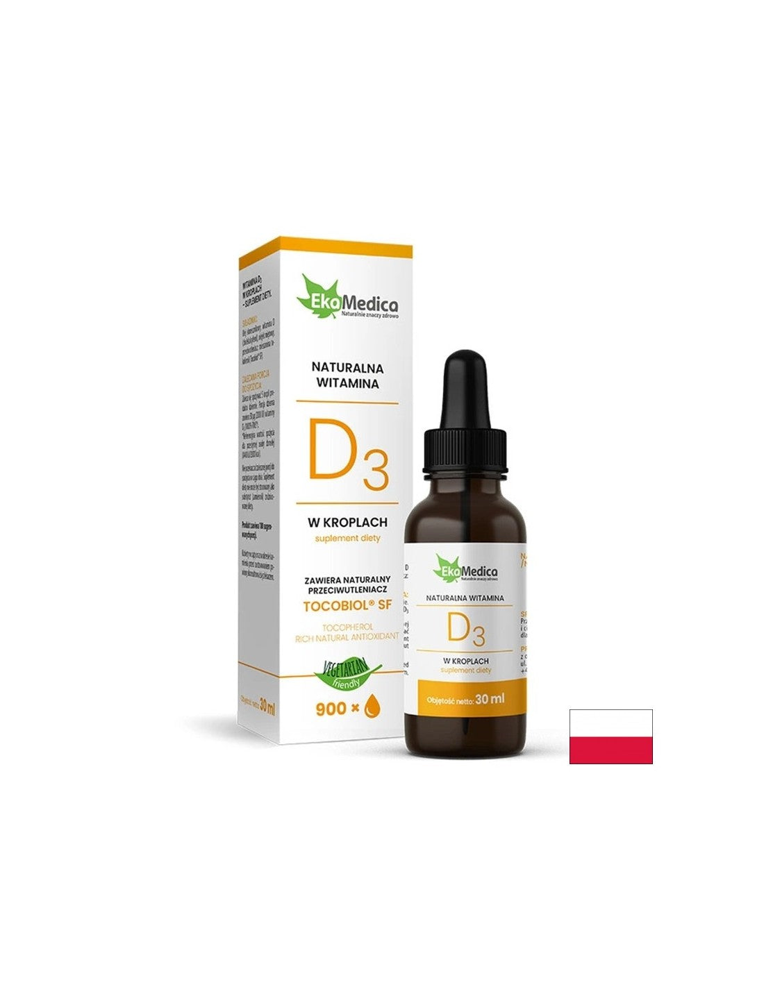 Имунитет - Витамин D3, 400 IU х 30 ml капки - Feel You