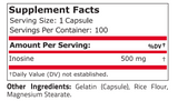 100% PURE INOSINE 500 МГ - 100 Капсули