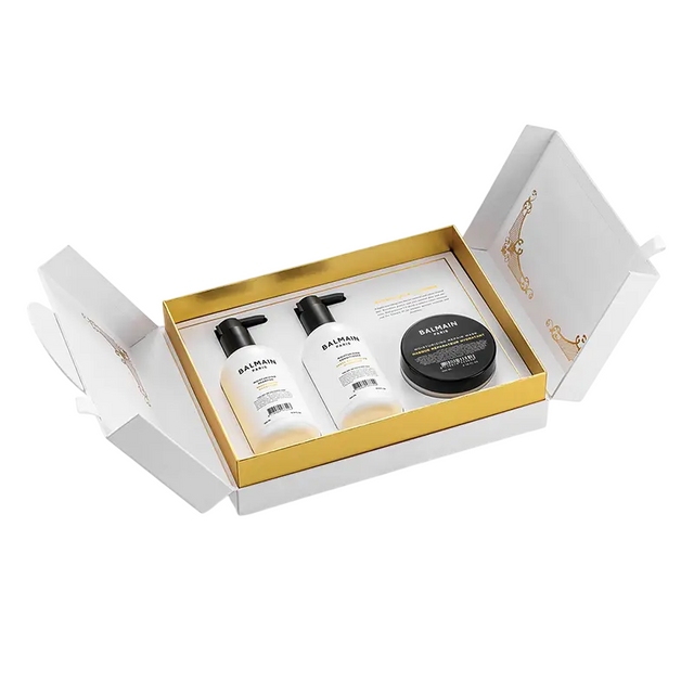 Set Balmain Professionnel: Balmain Professionnel, Hair Shampoo, For Revitalisation, 300 ml + Balmain Professionnel, Hair Conditioner, Revitalizing, 300 ml + Balmain Professionnel, Hair Treatment Cream Mask, Revitalizing, 200 ml - Feel You