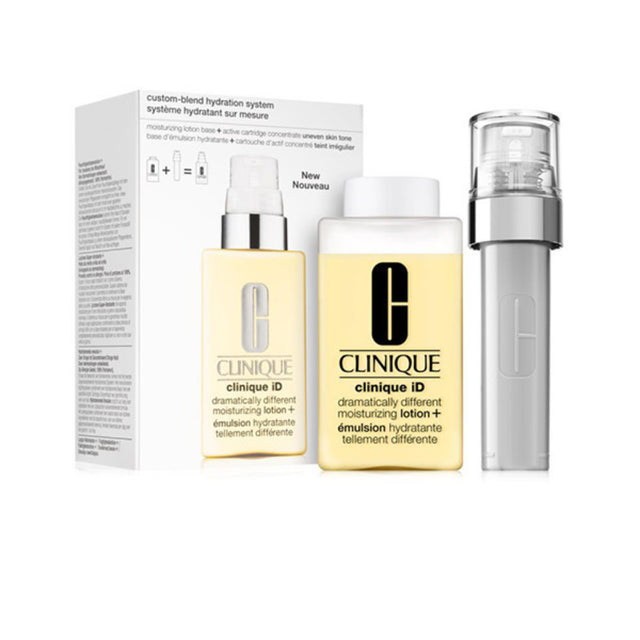 Clinique ID Set Clinique: Clinique iD Active Cartridge - Uneven, Paraben-Free, Even Tone & Brighten, Concentrate, For Face & Neck, 10 ml + Clinique iD Dramatically Different Lotion+, Fragrance Free, Moisturizing, Day & Night, Lotion, For Face, 115 ml - Feel You