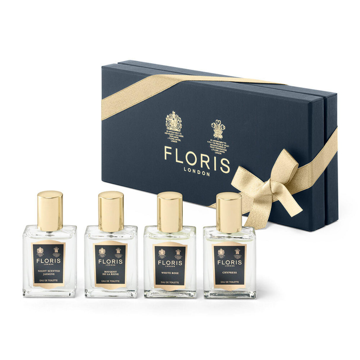 Set Floris Of London: Night Scented Jasmine, Eau De Toilette, For Women, 15 ml + Bouquet De La Reine, Eau De Toilette, For Women, 15 ml + White Rose, Eau De Toilette, For Women, 15 ml + Chypress, Eau De Toilette, Unisex, 15 ml - Feel You