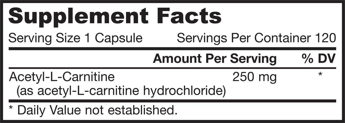 Acetyl L-Carnitine 250 mg - 120 капсули - Feel You