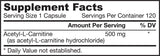 Acetyl L-Carnitine 500 mg - 60 капсули - Feel You