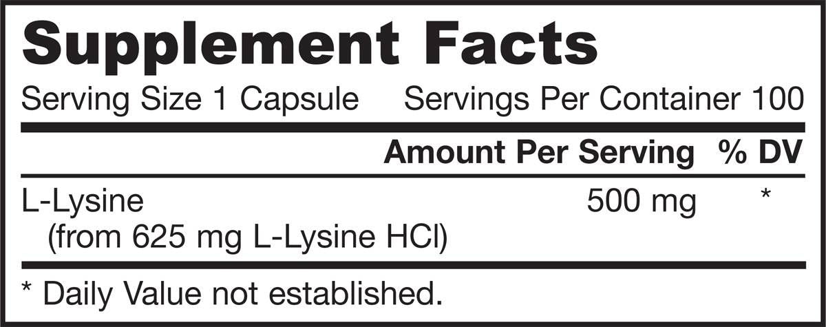 L-Lysine 500 mg - 100 капсули - Feel You