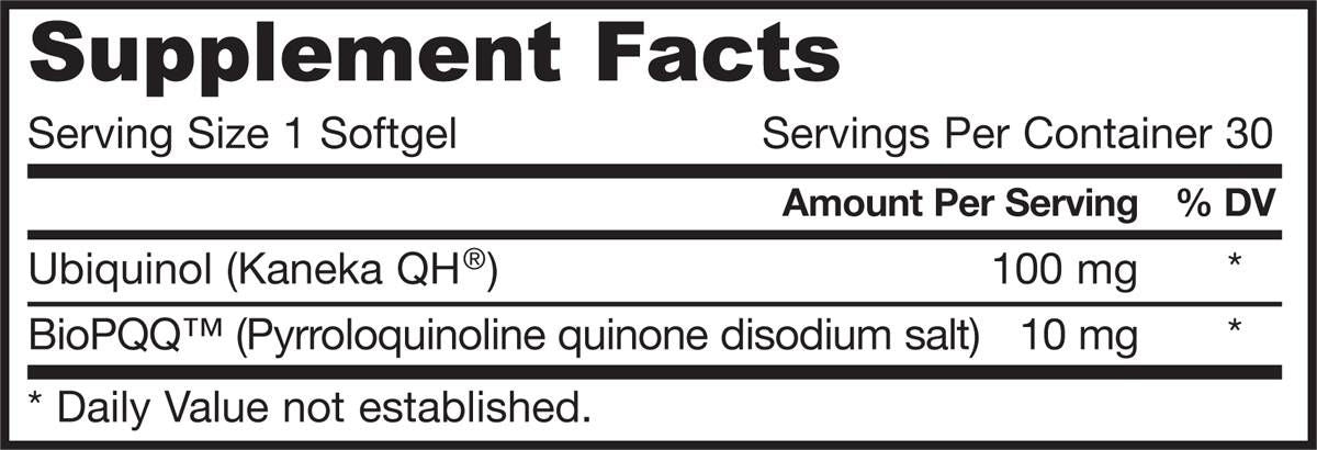QH + PQQ (ubiquinol + pyrroloquinoline quinone) - 30 Гел капсули - Feel You