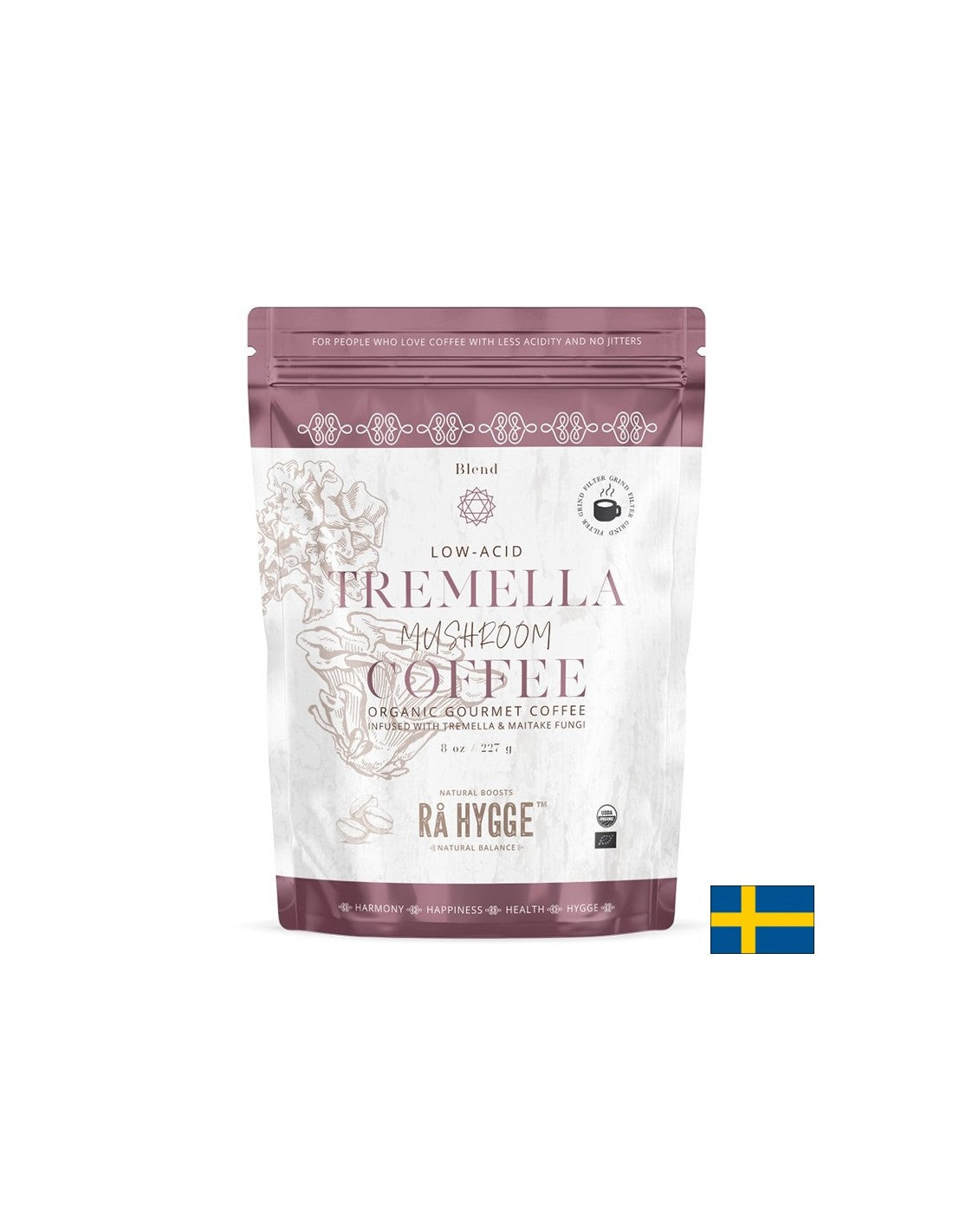 Arabica coffee with Tremella mushroom extract BIO, filter ground, 227 g