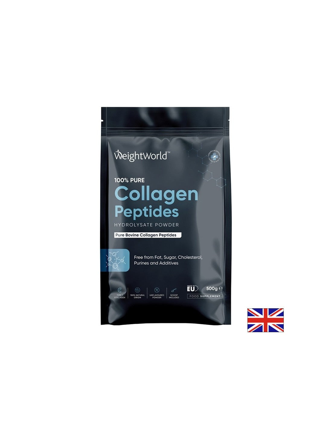 Хидролизиран говежди колаген – Коса, кожа, стави и нокти, 500 g прах - Feel You