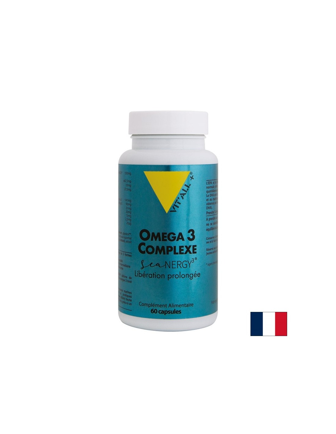 Cognitive and heart function - Omega-3 Complex Seanergy3®, 60 capsules
