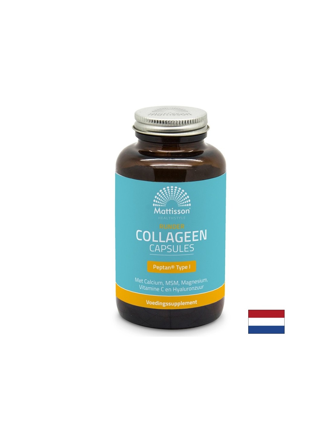 Колаген (тип 1) с калций, магнезий, МСМ, витамин C и хиалуронова киселина - Runder Collagen Peptan, 180 капсули Mattisson Healthstyle - Feel You