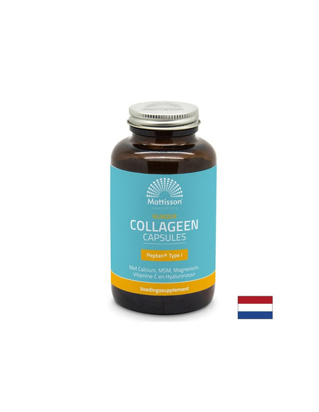 Колаген (тип 1) с калций, магнезий, МСМ, витамин C и хиалуронова киселина - Runder Collagen Peptan, 180 капсули Mattisson Healthstyle - Feel You