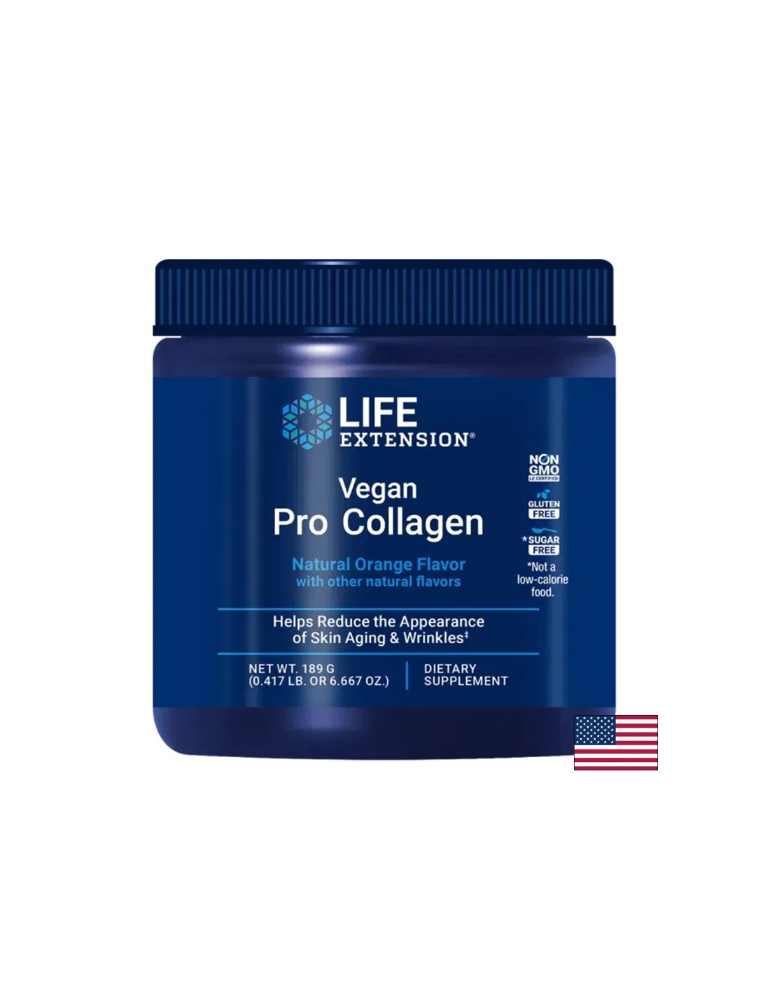 Hair and Skin - Vegan Pro Collagen, 189 g powder, orange scented